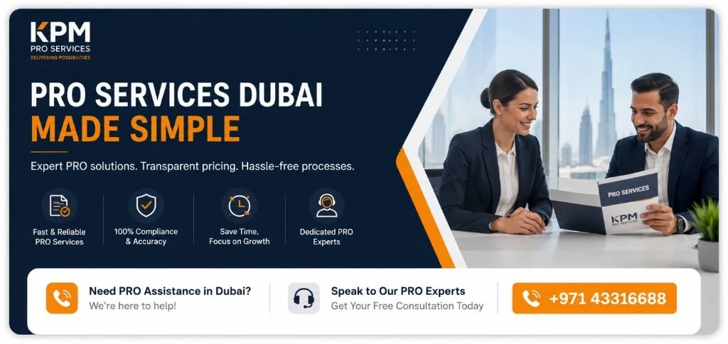 PRO services Dubai made simple - contact KPM PRO